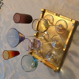 Cordial Glass Set & Tray